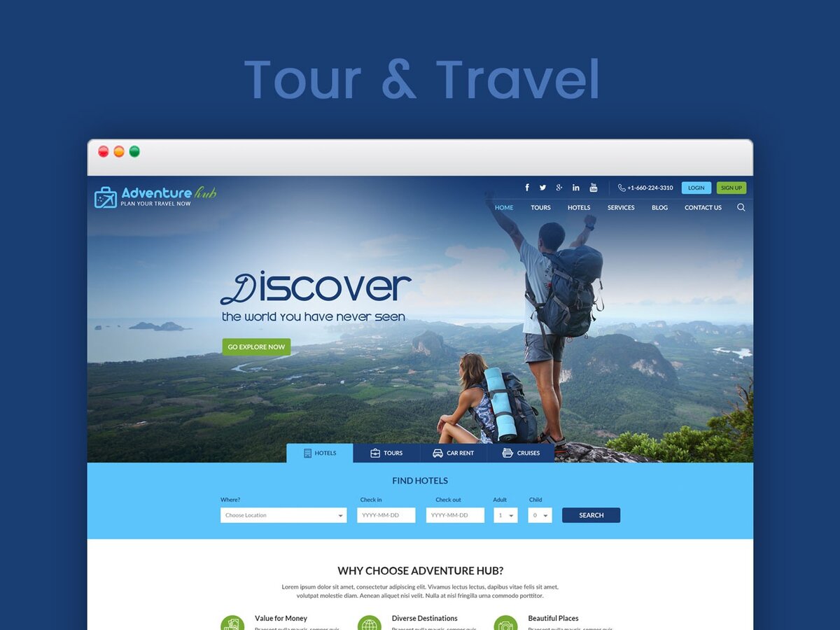 Thiết kế website du lịch chuyên nghiệp