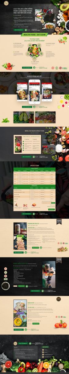 Mẫu Website  bán sản phẩm Healthy food