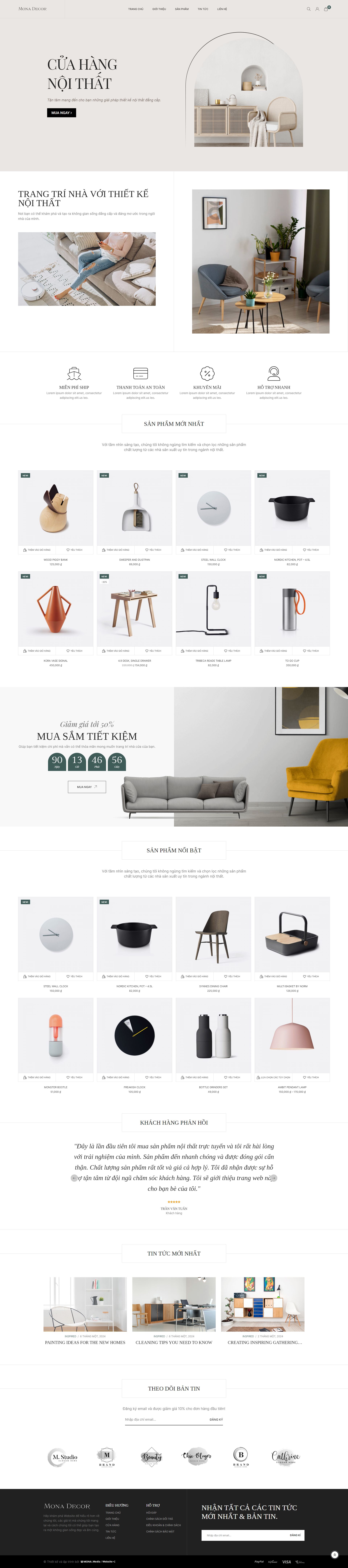 Mẫu Website Nội Thất Với Giao Diện Sang Trọng Và Đẹp Mắt