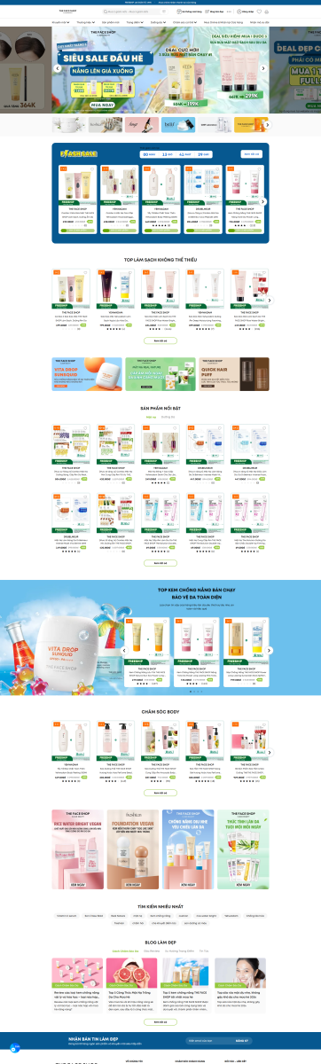 Mẫu Website Bán hàng Mỹ phẩm ấn tượng