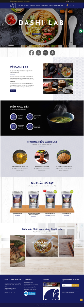 Mẫu Thiết Kế Website Bán Đồ Ăn Nhật
